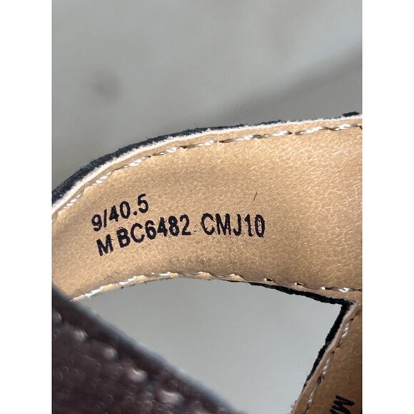 Born Women's Leather Studded Ankle Strap Wedge Sandals in Brown - Sz 9 (40.5) - Picture 9 of 10